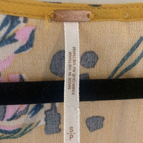 Free People Yellow Floral Mini Dress - Picture 6 of 9